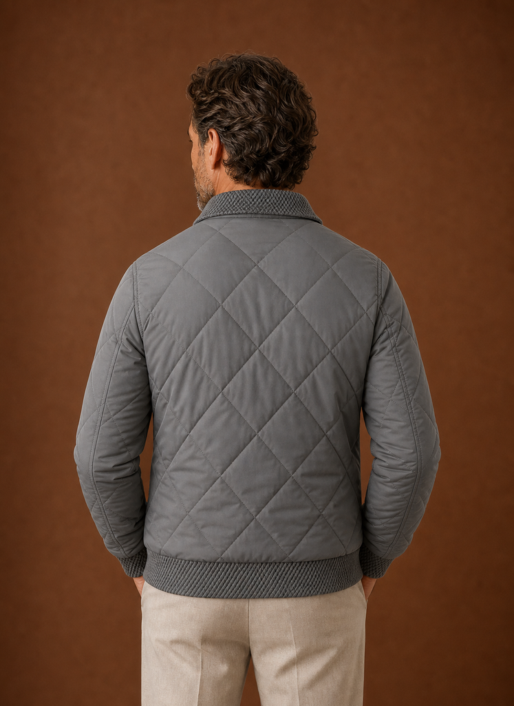 Men's Bomber Jacket - Zip-Up Casual Jacket