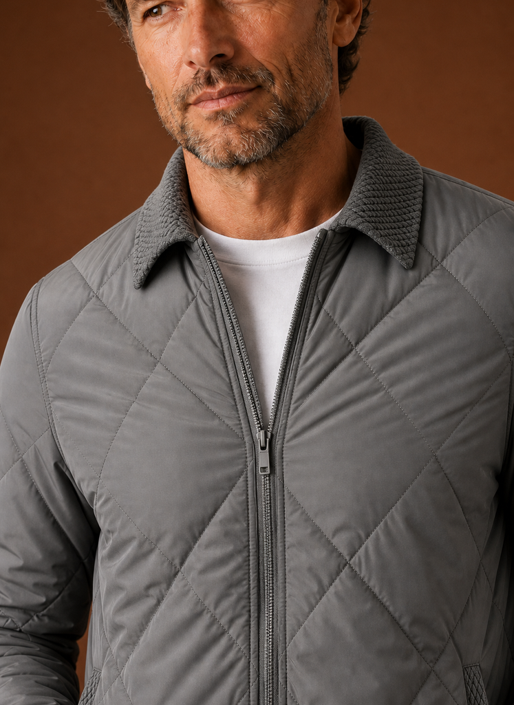 Men's Bomber Jacket - Zip-Up Casual Jacket