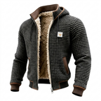 Retro jacket with hood and zip