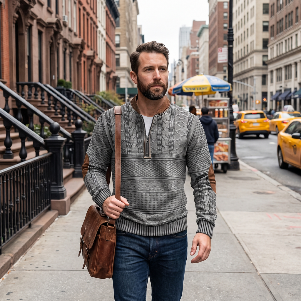 Dimitri™ Retro Zip-Up Jumper