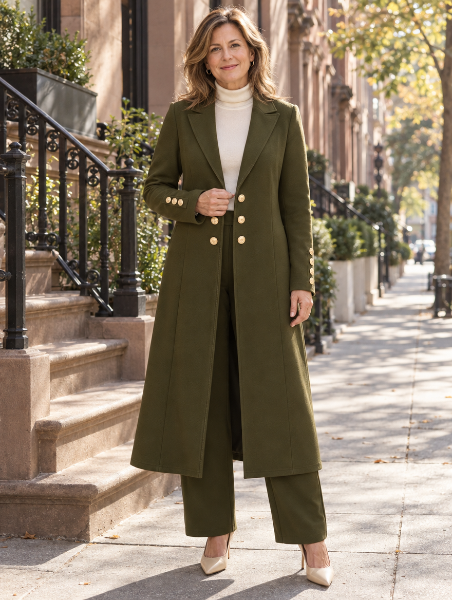 Victoria | Longline Coat & Trouser Set