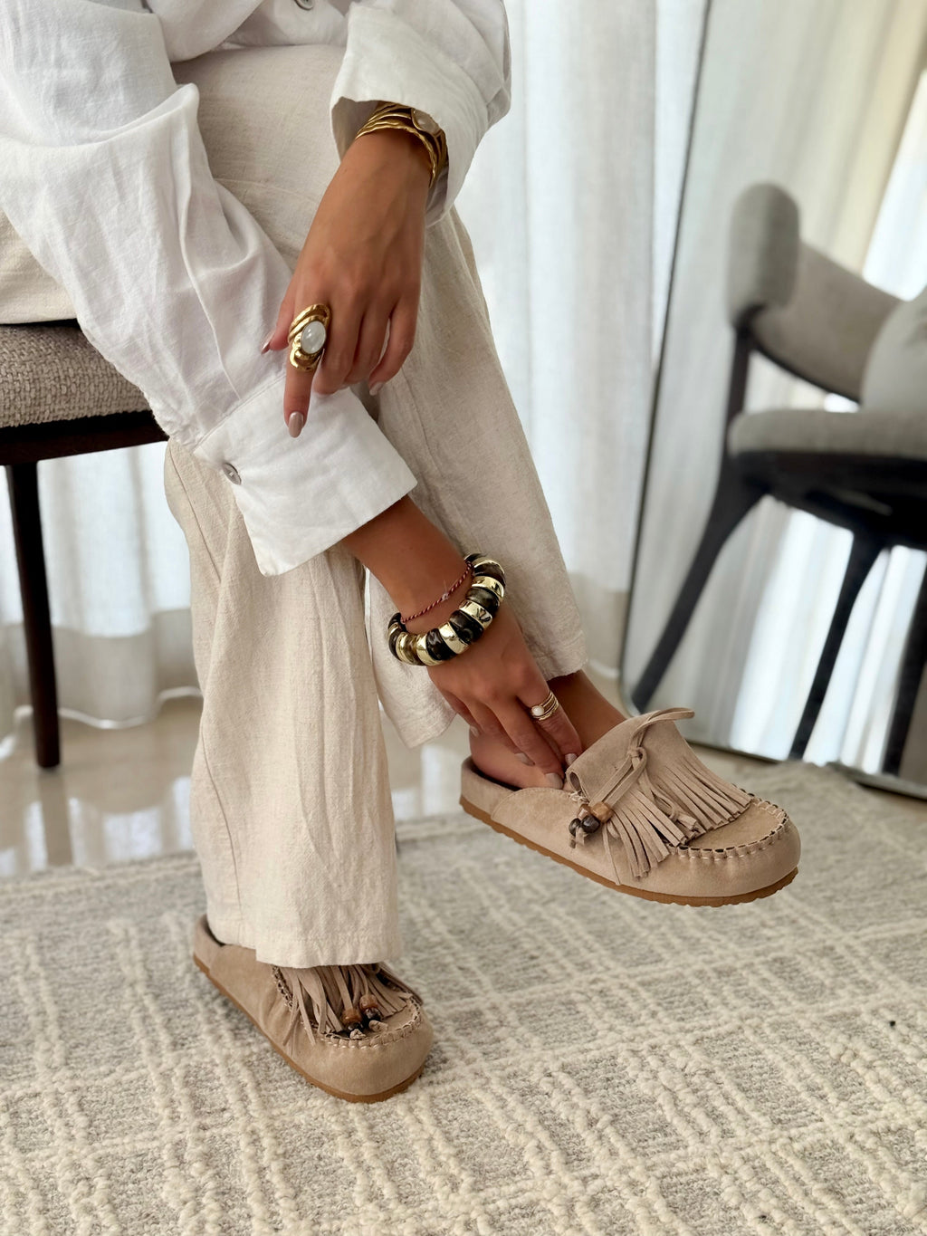 Elegant and Comfortable Taupe Mules for Effortless Style