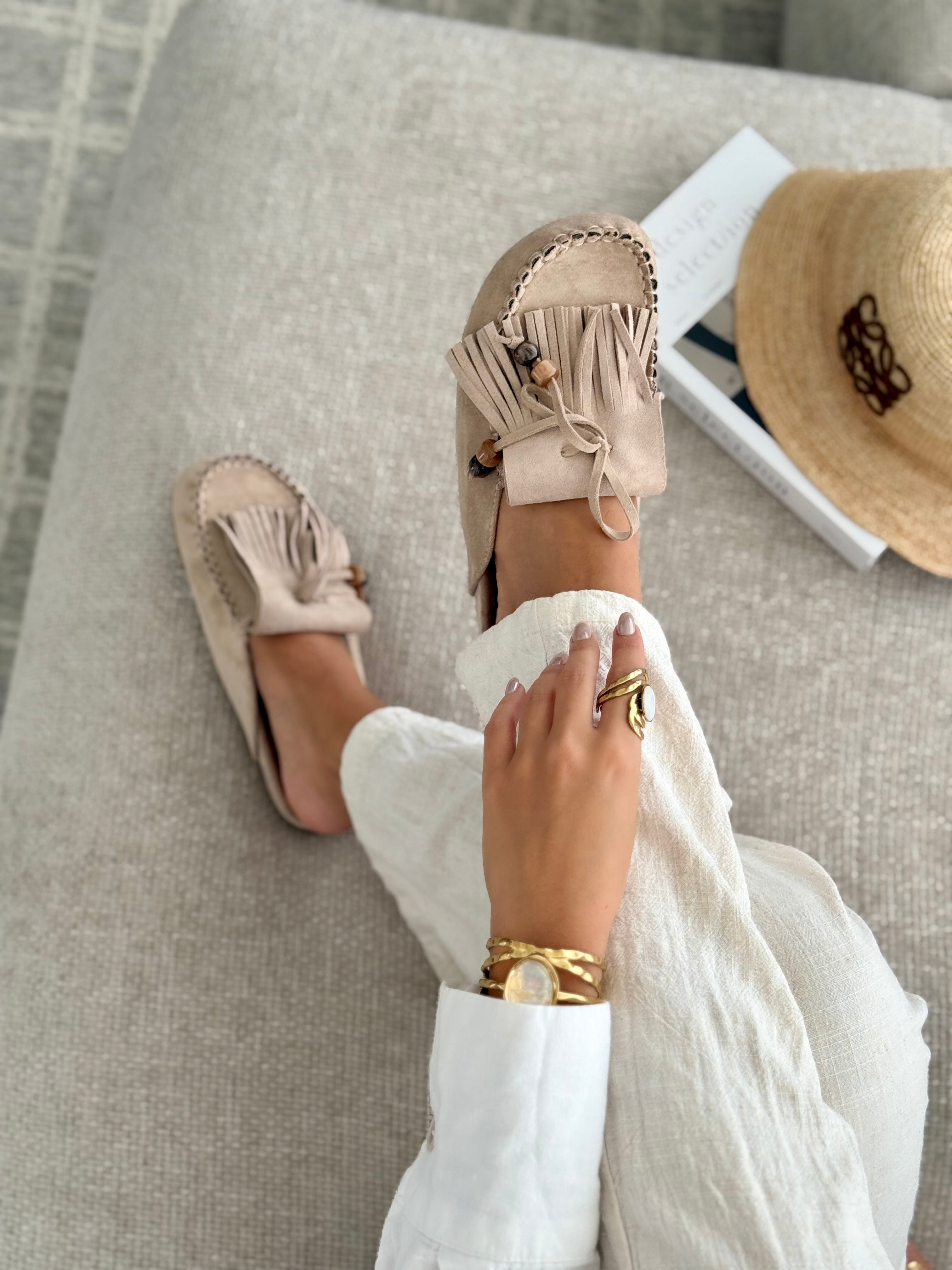 Elegant and Comfortable Taupe Mules for Effortless Style