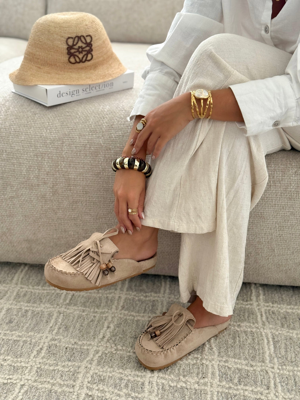 Elegant and Comfortable Taupe Mules for Effortless Style