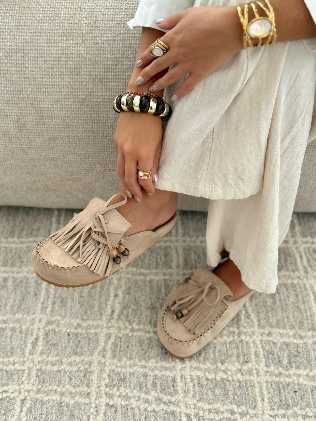 Elegant and Comfortable Taupe Mules for Effortless Style
