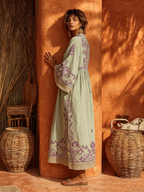 Elena™ | Embroidered Mediterranean Maxi Dress