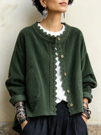 Maeve™ Lace-Trim Corduroy Jacket