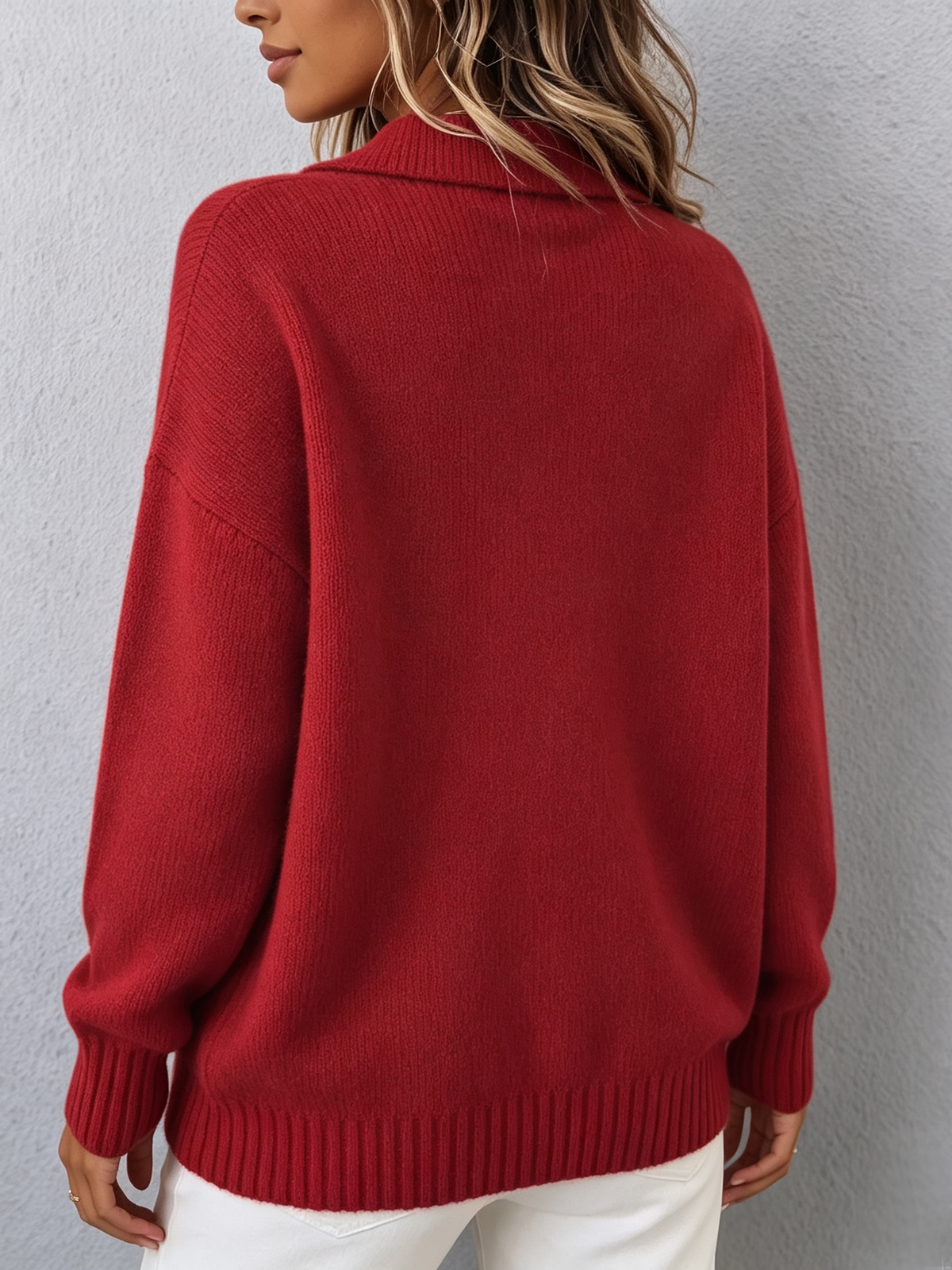 Marvelle™ | Chic Polo Hooded Knit Jumper