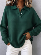 Marvelle™ | Chic Polo Hooded Knit Jumper