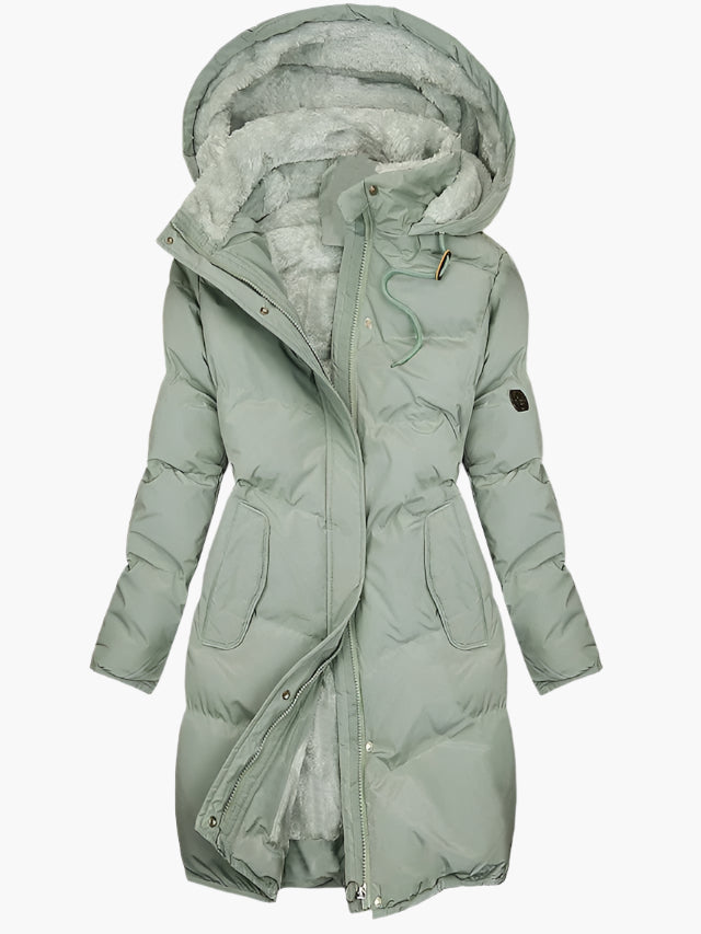Chloe | Women’s Elegant Winter Quilted Hooded Coat