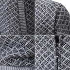 High-neck zip-up jumper