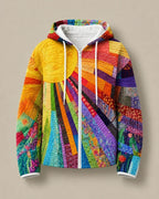 RHEALYN | SUNBURST PRINT OPEN-FRONT JACKET