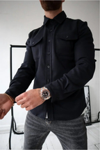 Shirt Jacket for Men - Button-Up Overshirt