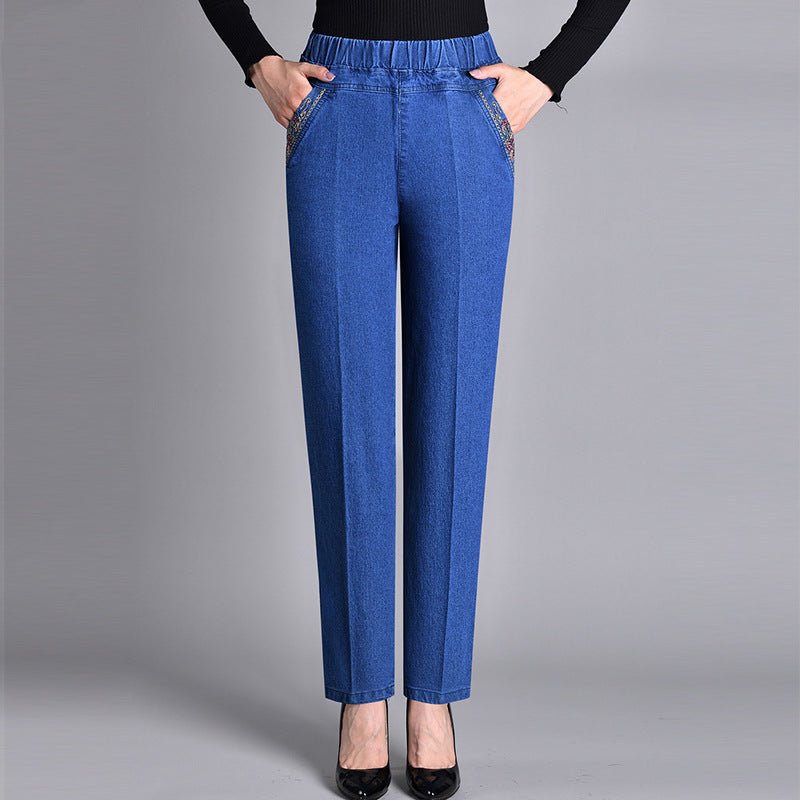 Effortlessly Elegant Jeans with Comfortable Waistband