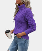 Elegant cable knit jumper for warmth and style