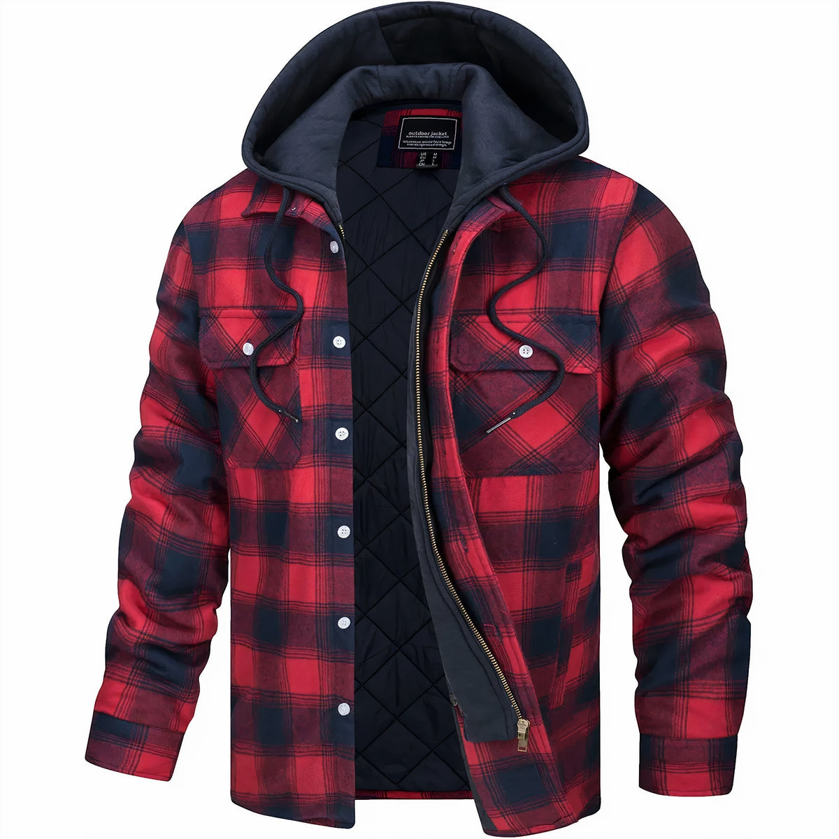 Men's Plaid Zip-Up Jacket