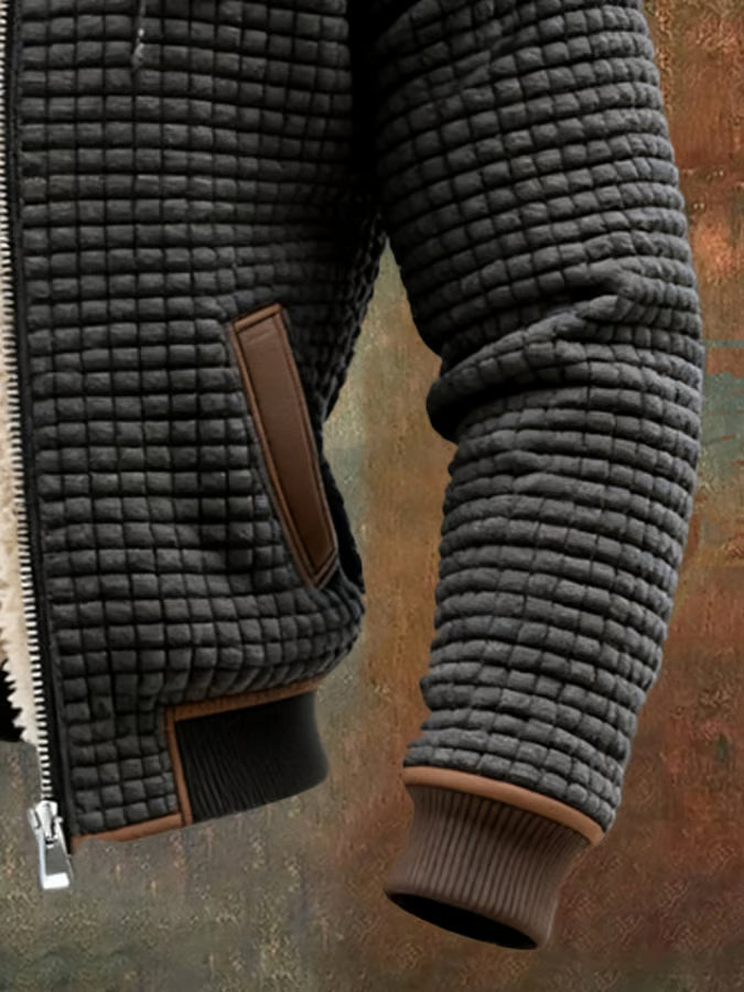 Retro jacket with hood and zip
